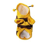 - Bee Costume Hoodie - Soft Polyester Dog Bee Costume with Hood | Funny Halloween Christmas Cosplay Outfit | Warm Hoodie for Small Medium Dogs Puppies
