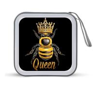 Bee Cute Queen Portable CD Case Storage Bag 40 Capacity CD Holder Wallet Plastic DVD Collection Bags