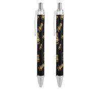 Bee Cute Queen Retractable Ballpoint Pens 0.5mm Fine Black Ink Smooth Writing Rollerball Pen Office Gift