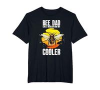 Bee Dad | Honey Bee Hive Honeycomb | Beekeeper T-Shirt, Men's Big and Tall, Black, 6X Tall