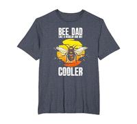 Bee Dad | Honey Bee Hive Honeycomb | Beekeeper T-Shirt, Men's Big and Tall, Heather Blue, 4X Tall