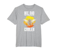Bee Dad | Honey Bee Hive Honeycomb | Beekeeper T-Shirt, Men's Big and Tall, Heather Grey, 2X Tall