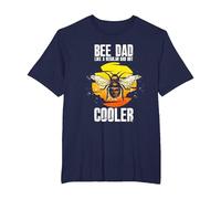 Bee Dad | Honey Bee Hive Honeycomb | Beekeeper T-Shirt, Men's Big and Tall, Navy Blue, 5X Tall