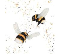 Bee Design Greetings Card - Beautiful Watercolour Illustration - Blank All-Occasion Card for Birthdays, Thank You & Everyday Messages - Nature & Wildlife Inspired Card with Envelope - Premium Quality