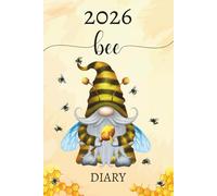Bee Diary 2026: Honeycomb Gonk Gnome, Week To View & Month At A Glance Planner, For Bumble Bee Gnomie Lovers, Yellow & Black