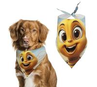 Bee Dog Bandanas for Feeding Grooming, Triangle Pet Bibs Washable Pets Scarf for Cats & Dogs