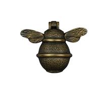 Bee Door Knocker for Front Door | Polished Solid Brass Knockers with Strike Plate | UPVC | Bumblebee Front Door Furniture with a Unique Design (Heritage)