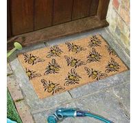Bee Door Mat Natural Bumble Bee Indoor Outdoor Heavy Duty Welcome Mat Non-Slip Floor Mat for Home Bathroom Kitchen Entrance 30X18 Inches