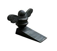 Bee Door Stop Wedge | Brass Bee Door Stop Holder | Heavy Solid Iron Ornament | Bumble Bee Gift Ideas by Brass bee