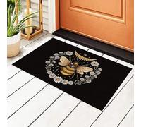 Bee Doormat PVC Outdoor Indoor Welcome Doormat Washable Nonslip Shoes Mat Scraper Carpet Entrance Rugs 30x18 Inch