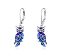 Bee/Dragonfly/Hummingbird/Sloth/Owl/Bear Earrings Sterling Silver Bee/Dragonfly/Hummingbird/Sloth/Owl/Bear Leverback Dangle Earrings Jewelry Gifts for Women