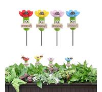 Bee Drinker Stations - Pack of 4 Insect Drinkers in Flower Shape, Bee Drinkers for the Garden, Ceramic Insect Drinkers, Drinking Cups for Thirsty Pollinators (4 Pieces Small, a)