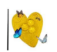 Bee Drinking Cups for Garden | Metal Heart Shaped Rustproof Stake | Butterfly Watering Station,for Outdoor, Yard, Farm, Porch, Courtyard, Patio, Lawn, Grassland, Butterfly, Hummingbirds, Wasps