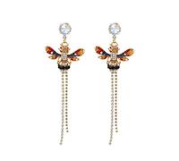Bee Earrings for Women, Cute Honey Bee Tassel Earrings for Girls, Bumblebee Dangle Earrings Hypoallergenic, Lovely Bee Insect Bohemian Drop Earrings, Ladybug Earrings Studs