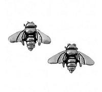 Bee Earrings Studs Tiny Mini Bumble Honey Stainless Steel Posts and Backs Sterling Silver Plated BEE Flying Stud Earring
