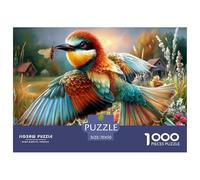 Bee-eater Bird Jigsaw Puzzles Puzzle for Adults Kids. 1000 Pieces Rural Cottages Impossible Challenge Toy Educational Games Home Decoration for Adults& Kids Age 14 Years Up 70x50cm/1000pcs