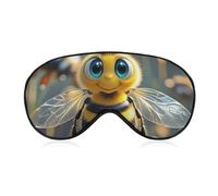 Bee Eye Mask for Women & Men, Breathable & Adjustable Eye Cover, Ultra Soft Sleep Mask, Lightweight Travel Blindfold for Airplane, Nap, Night Sleeping