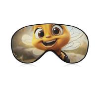 Bee Eye Mask for Women & Men, Breathable & Adjustable Eye Cover, Ultra Soft Sleep Mask, Lightweight Travel Blindfold for Airplane, Nap, Night Sleeping