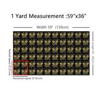 Bee Fabric by The Yard Honeycomb Flower Floral Upholstery Fabric for Chairs Bee Luxury Waterproof Outdoor Fabric 2 Yards (L184*W150cm)