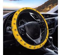 Bee Finding The Way Steering Wheel Cover Durable Steering Wheel Grip Wrap Stylish Carsteering Wheeles Covers 38Cm For Women Sedan All Seasons