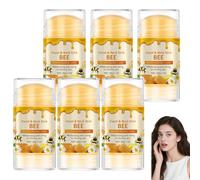 Bee Firming Serum Stick, Anti-Aging Brightening Serum for Face & Body, Firming & Wrinkle-Reducing, Skin Tightening, Hydrating and Restoring Elasticity for Neck and Double Chin, Non-Greasy (6pcs)