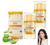 Bee Firming Serum Stick, Anti-Aging Brightening Serum for Face & Body, Firming & Wrinkle-Reducing, Skin Tightening, Hydrating and Restoring Elasticity for Neck and Double Chin, Non-Greasy (2pcs)