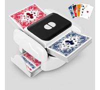 BEE&FLOWER Automatic Electronic Card Shuffler - Rechargeable, Quiet and Portable, Ideal for 1-2 Playing Cards Poker, Blackjack and Similar Games