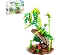 Bee Flower Building Block Set, Creative Insect Flower Kits Toys for Office Home Decor, Collection DIY Nature Display Models Gift for Insect Lovers Adults Boys Girls
