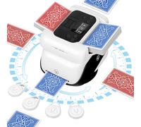 BEE&FLOWER Card Shuffler and Dealer 2-in-1 Automatic Programmable Multiple Game Modes Low-Noise Fair Dealing for Poker, Blackjack & More, Supports 1-8 Players