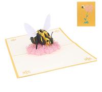 Bee Flower Greeting Cards Handmade Birthday Wedding Invitation 3D for Pop Up Car