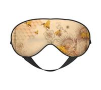Bee Flying Eye Mask Sleep Mask for Men & Women Mask for Sleep with Easy Adjustable Strap Night Eye Cover for Travel
