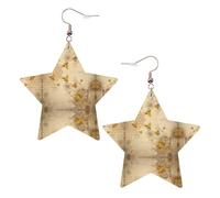 Bee Flying Leather Star Shaped Earrings Fashion Accessories Lightweight Festivals Parties Everyday Life