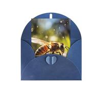 Bee flying Print Adorable Blank Cards& Envelopes,Unique Designs Perfect for Festivals, Invitations
