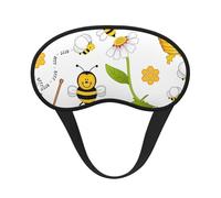 Bee Flying Print Adults Kids Light Blocking Eye Cover for Travel Daily Use Nap Insomnia Camping