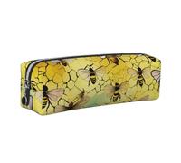 Bee Flying Print Adults Pencils Case Office Travel Pouch Everday Supply Stationery Organizer