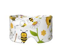 Bee Flying Print Eye and Ear Muffs Blackout Sleeping Noise Blocking Ear for Adults Kids Men Women