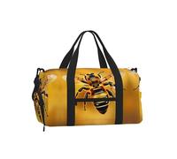 Bee Flying Print Handheld Crossbody Sports Luggage Bag