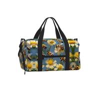 Bee Flying Print Handheld Crossbody Sports Luggage Bag