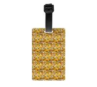 Bee Flying Print Luggage Tags Waterproof Suitcases Labels for Cruise Ships Air Travel Everyday Use