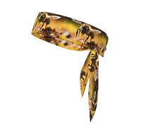Bee Flying Print Men And Womendouble-Sided Headscarf,Moisture-Wicking Sports Headband,Running,Football And Track And Field