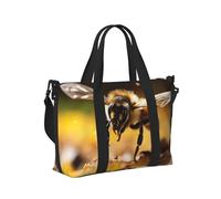 Bee flying Print Travel Hand Bag Foldable Weekend Getaways Gym Sports Trip Daily Use Camping Tote