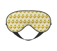 Bee Flying Printing All-Occasion Sleep Eye Mask with Double Sides Adjustable Strap Perfect for Shifts & Travel