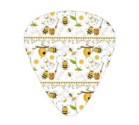 Bee flying Professional Guitar Picks Set 12 PCS ABS Material Thin Medium Heavy with Storage Box for Guitar Ukulele