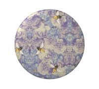Bee Flying Round Badge - Durable Tin Plate Design With Full Front Print, Perfect For Custom Gifts And Apparel Decoration