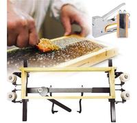 Bee Frame Wire Installation Beekeeping Honey Frame Threading Kit With Stainless Steel Manual Wood Nail Gun+Wire Tensioner+Bee Frame Fixture Tool