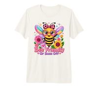 Bee Friendly Or Buzz Off Save The Bees Beekeeper Flower Premium T-Shirt