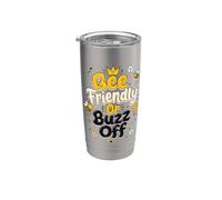 Bee Friendly Or Buzz Off Save The Bees Beekeeper Flower Stainless Steel Insulated Tumbler