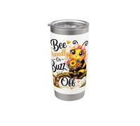 Bee Friendly Or Buzz Off Save The Bees Beekeeper Flower Stainless Steel Insulated Tumbler