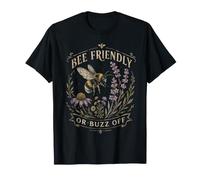 Bee Friendly Or Buzz Off Save The Bees Beekeeper Flower T-Shirt