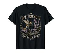 Bee Friendly Or Buzz Off Save The Bees Beekeeper Flower Value Graphic T-Shirt